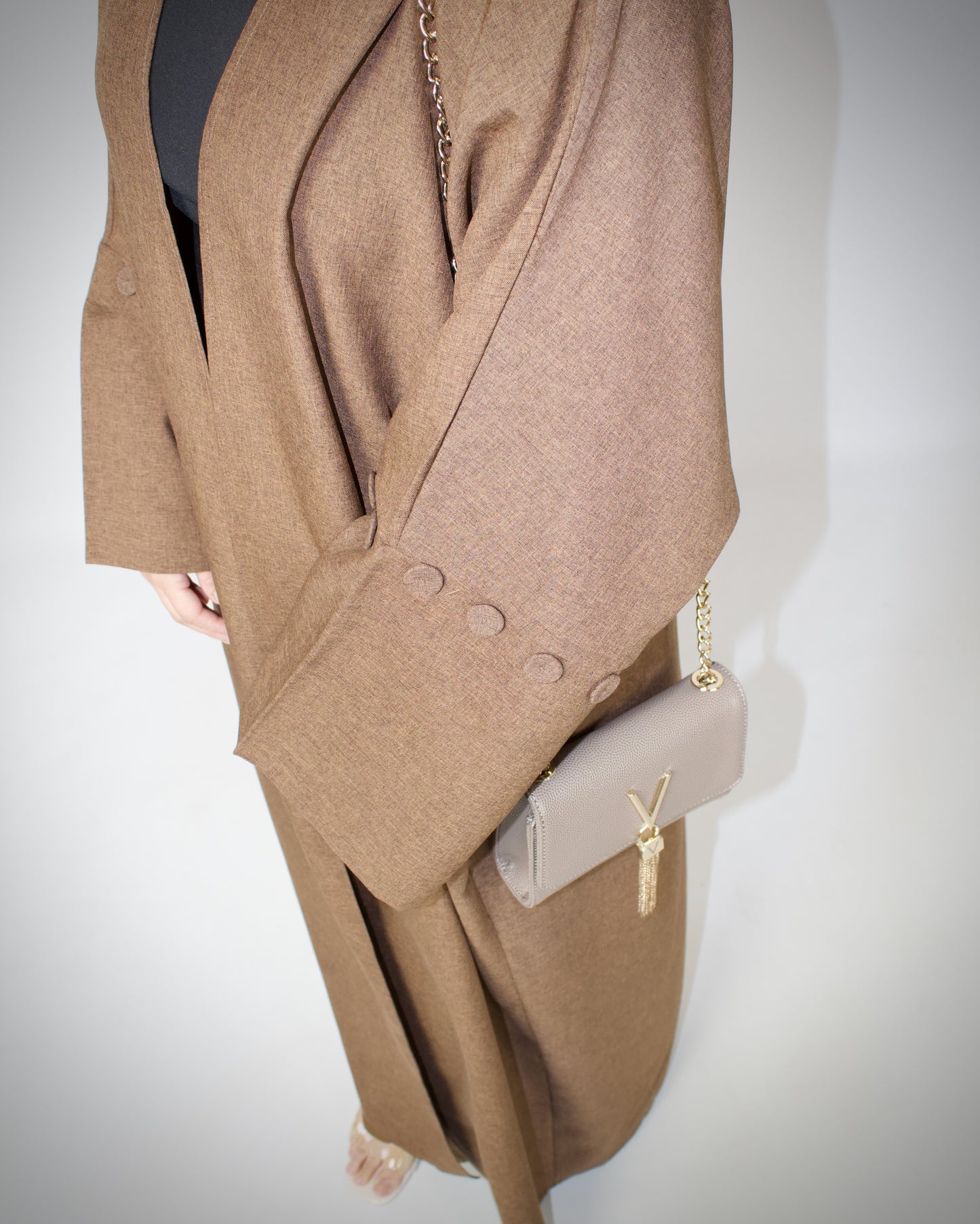 Mahnoor Ember Open Abaya Coat